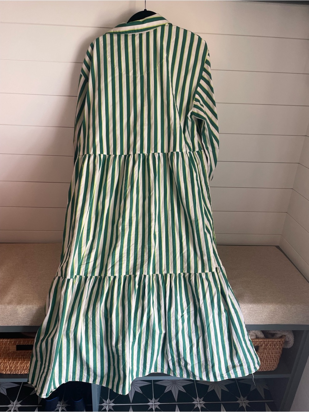 Anthropologie Maeve Bettina Cotton Midi Shirt Dress Size L - Picture 3 of 5